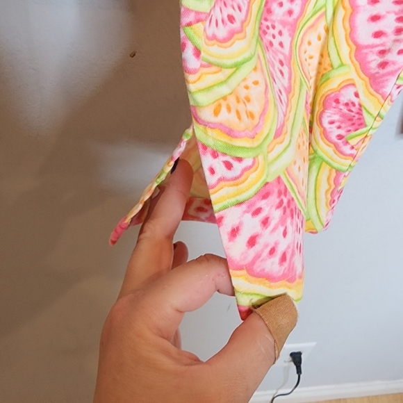 Talbots Melon Watermelon Crop Cotton Pants wome size 6 Petite 6P - Picture 5 of 16